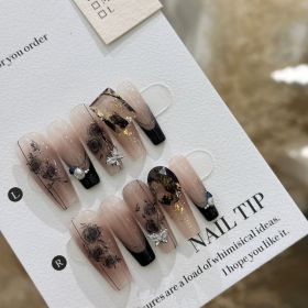 Handmade Long Camellia Girl Nail Tip (Option: Wear Armor Without Tools-XS)